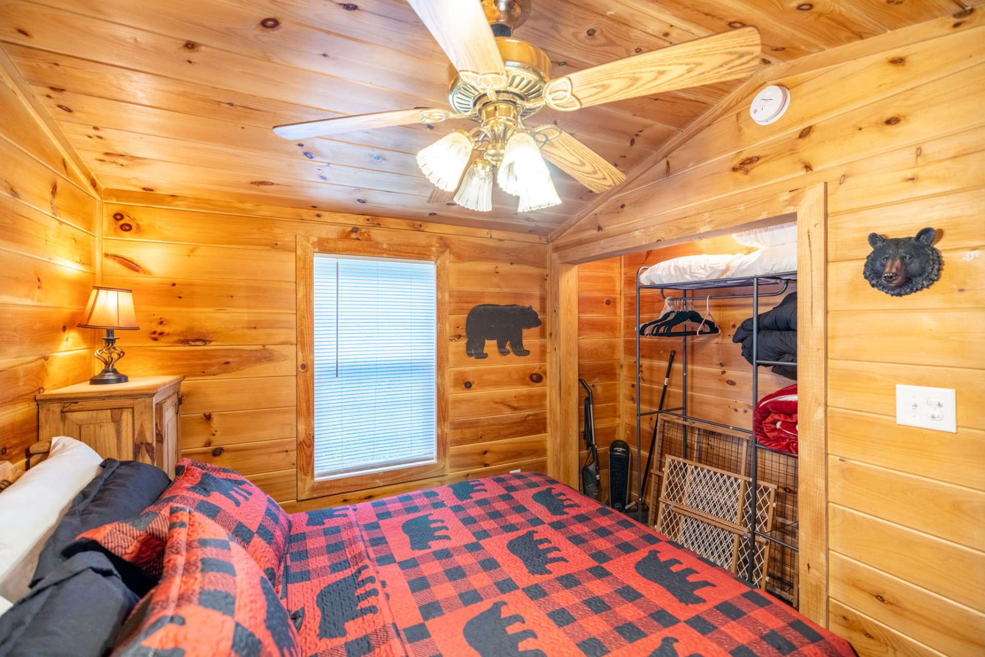 Your view from the bedside toward hall in cabin 2