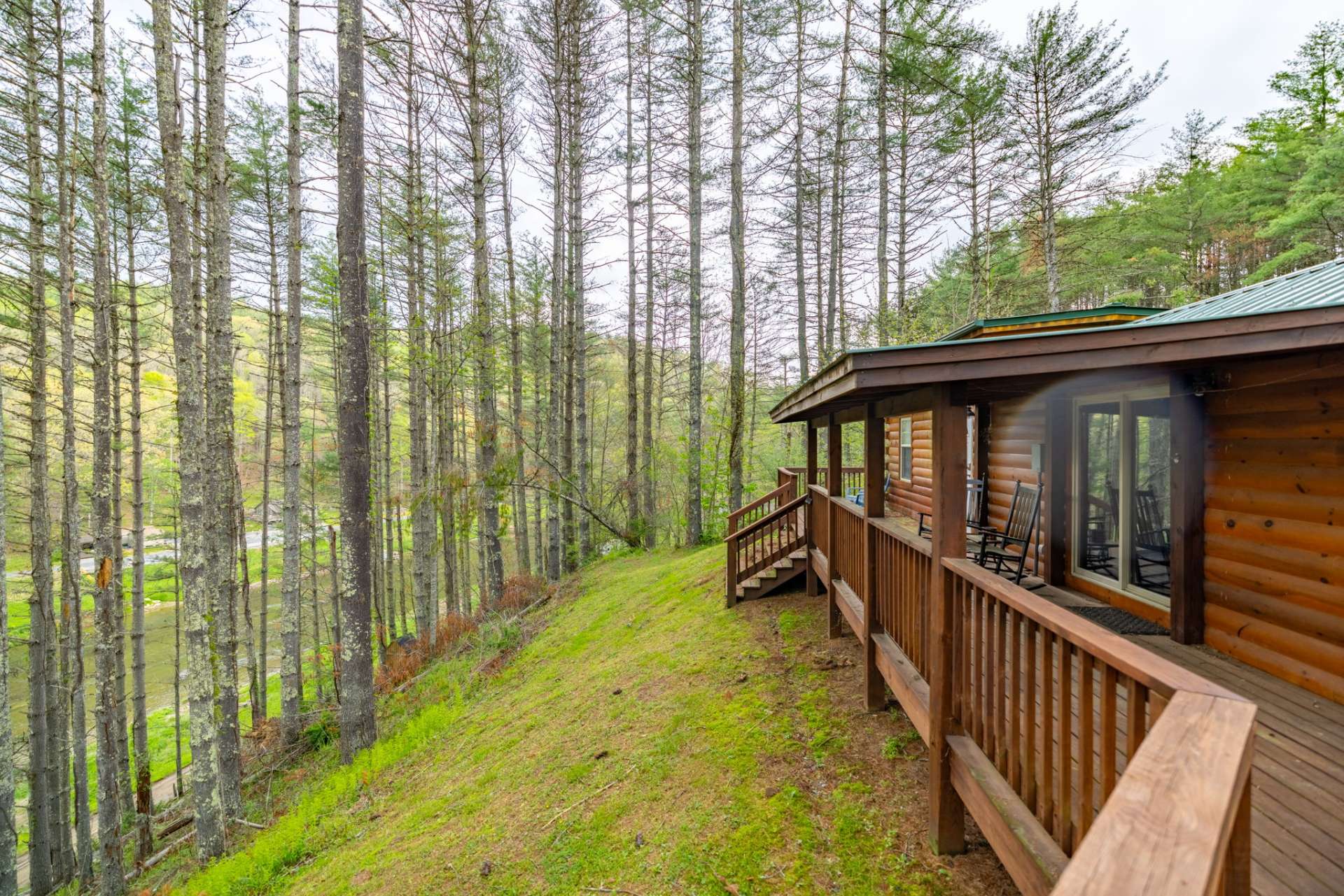 Your backyard drops to New River...Yes, the land at the river's edge will belong to you