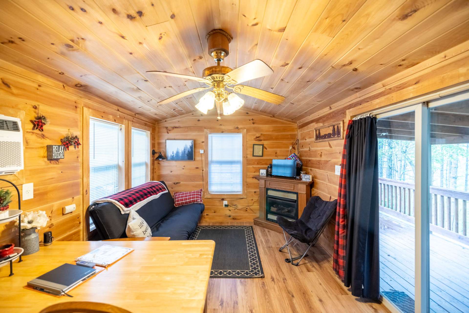 A view of the living area in the cabin 2