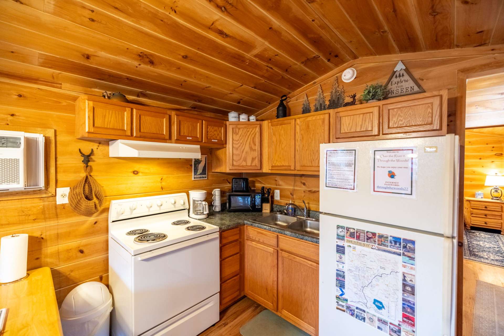 Your kitchen space has the same appliances in cabin 2