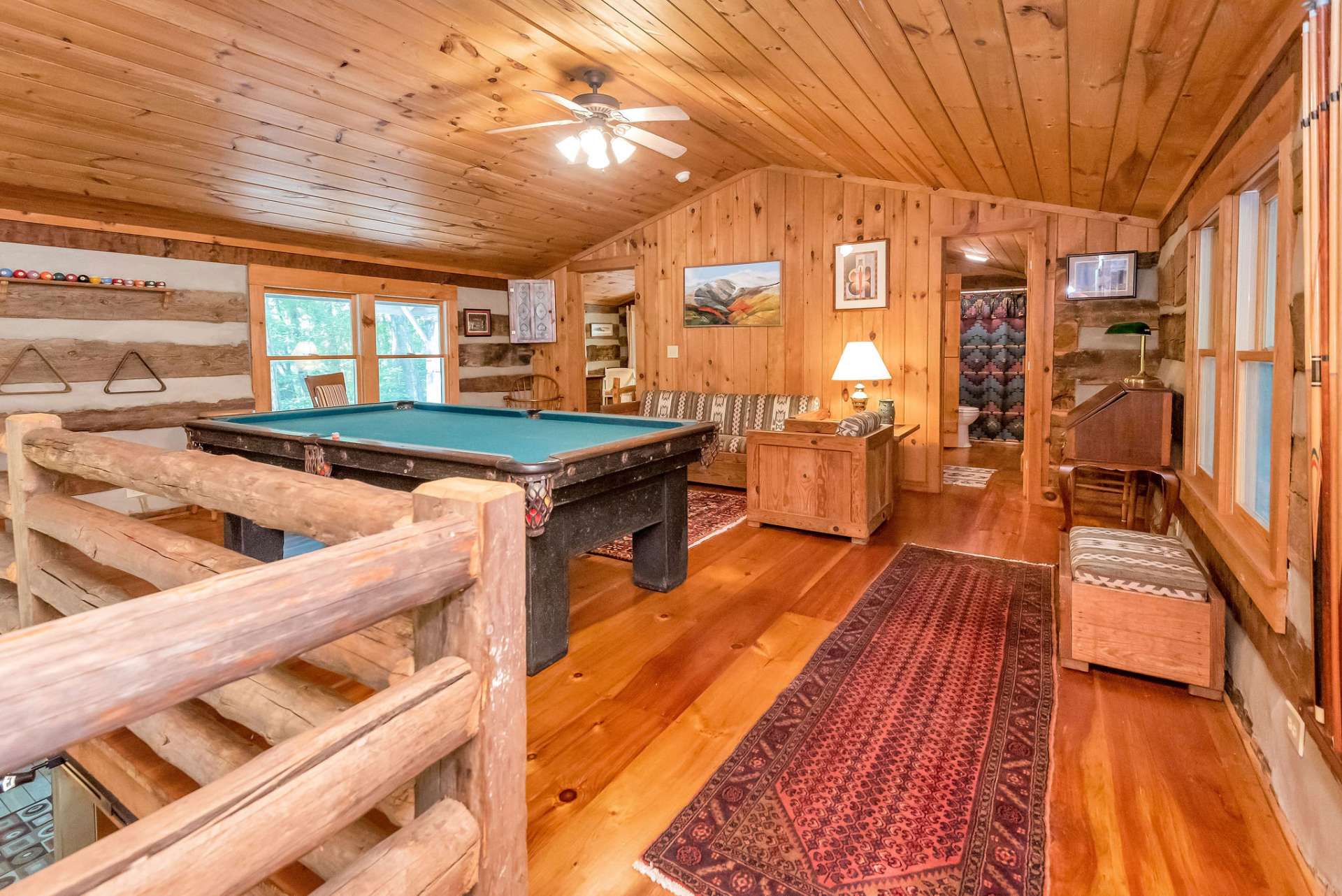 For perspective, this generous loft currently has a full size pool table and various sitting areas and a desk. It's a big one!