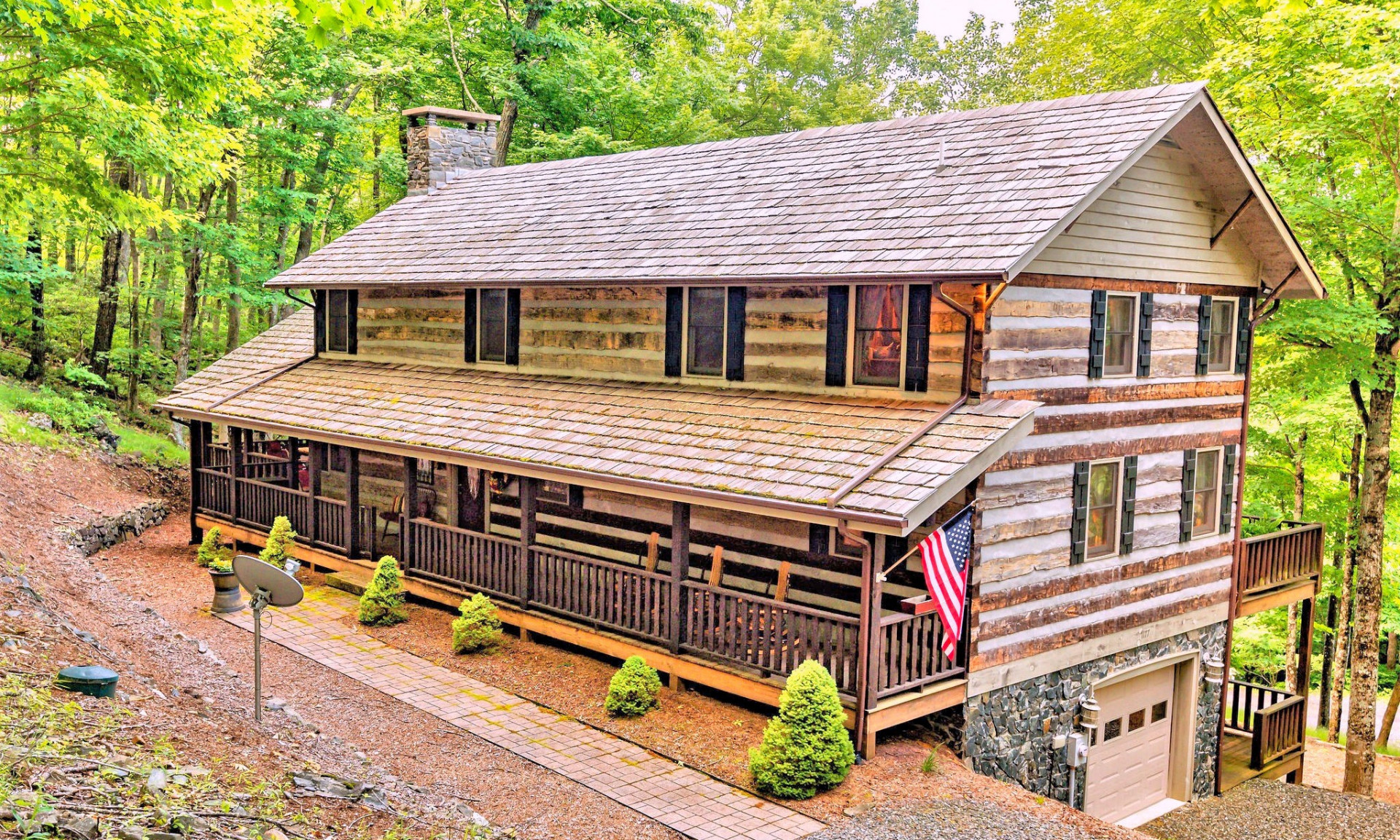 Welcome to your spacious mountain retreat where you can enjoy true rustic log cabin living with a modern flare.