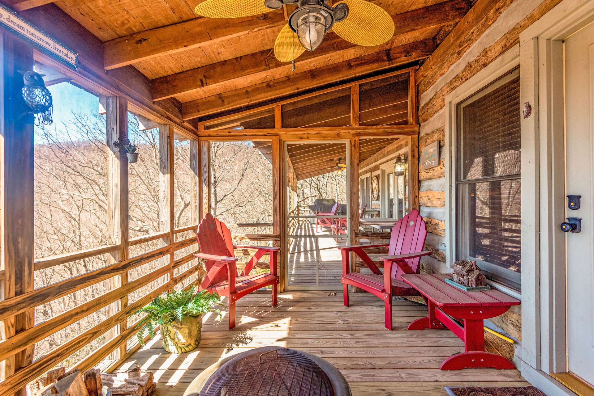 Enjoy the screened porch off the master bedroom.