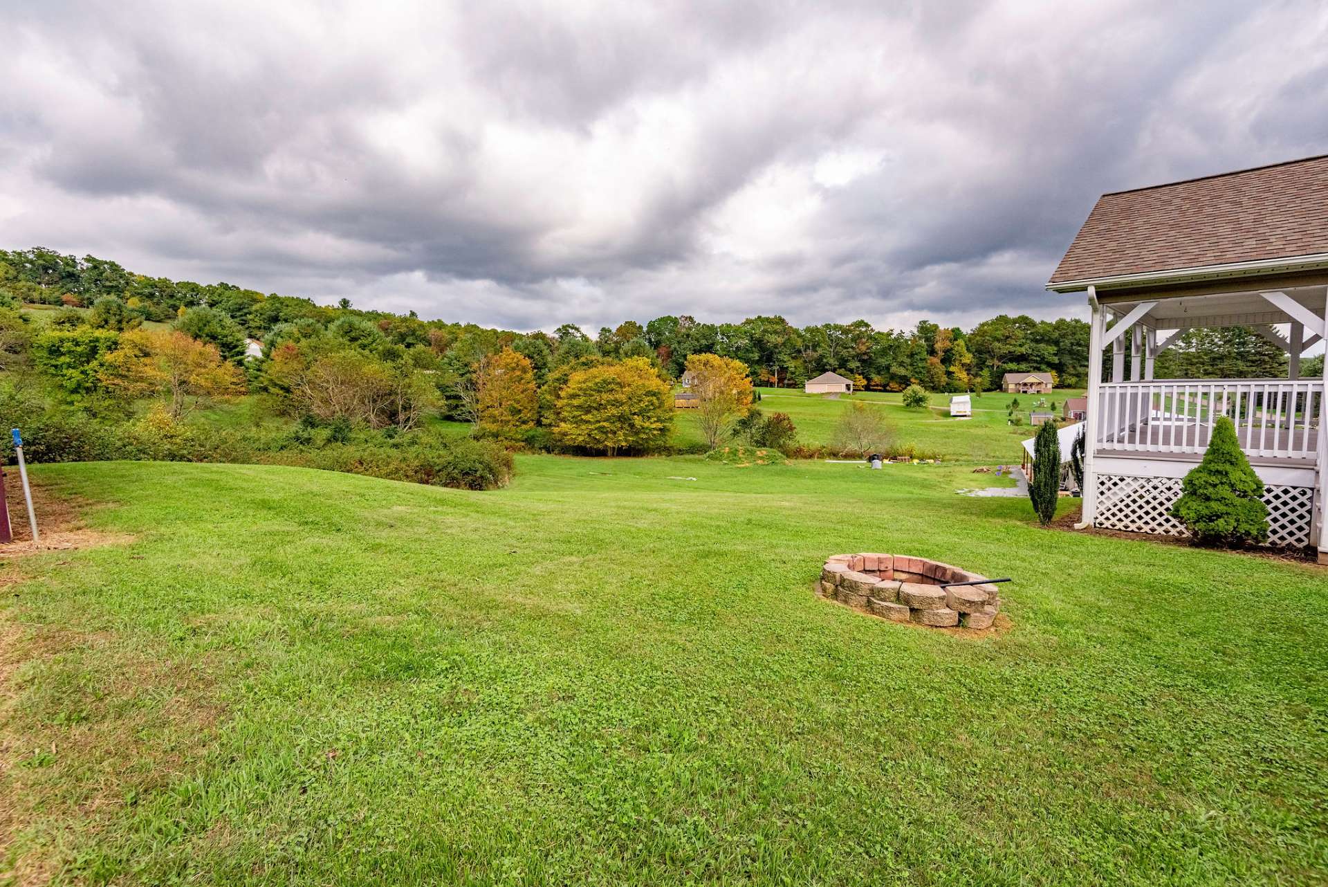 Hang out around the fire pit and tell ghost stories. There is lots of space for playing or to add a fenced in dog area.