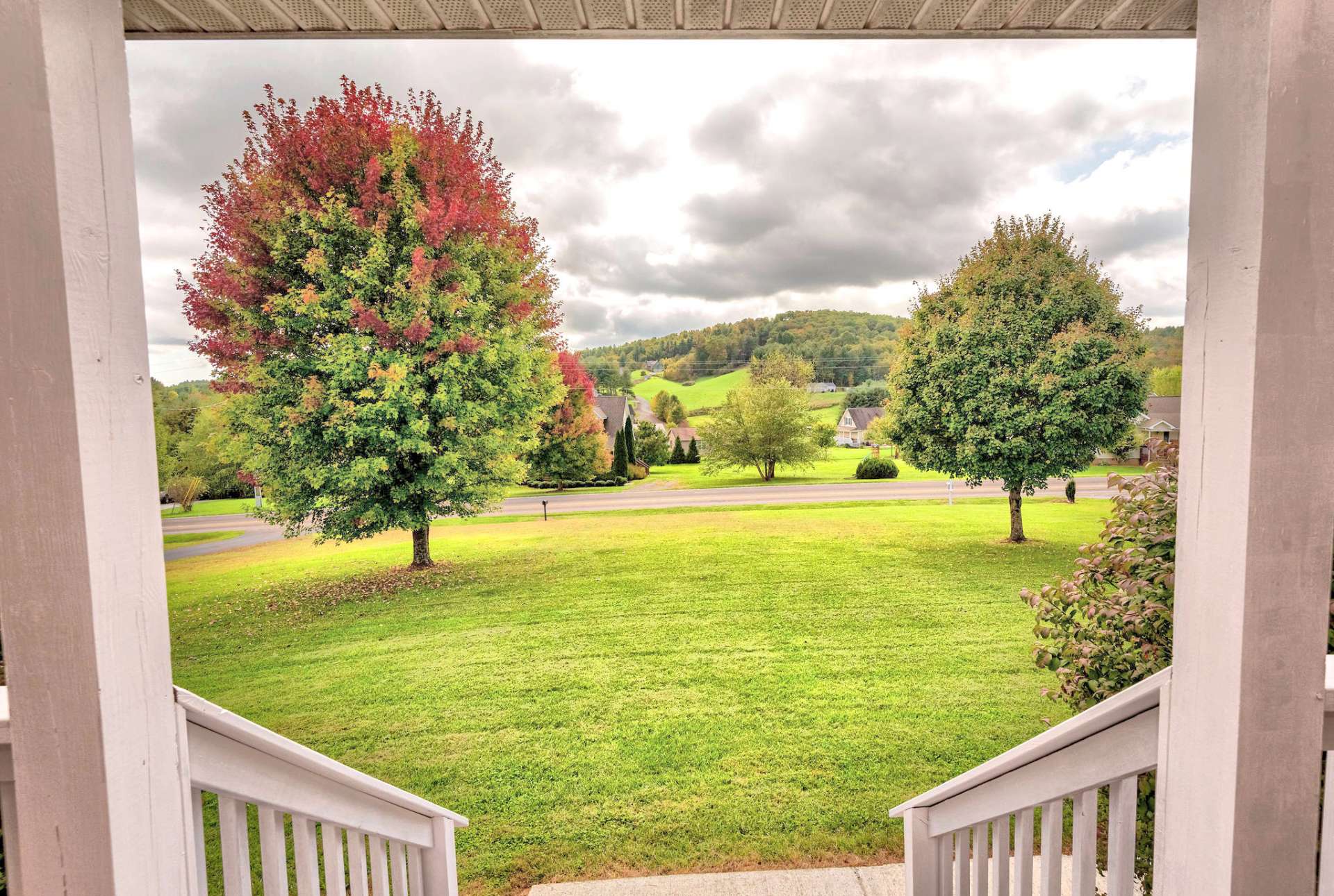 Watch the seasons change from your front porch.