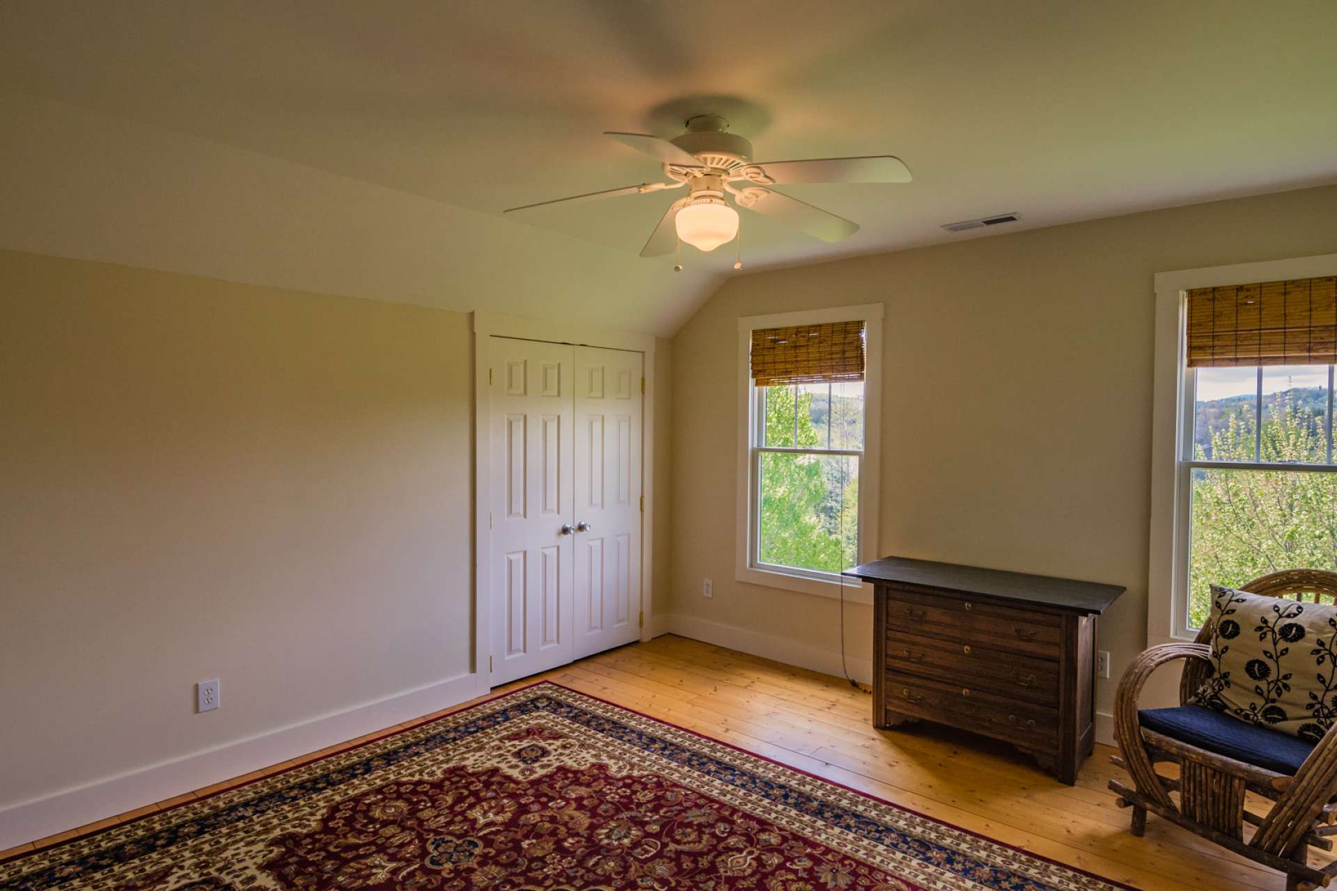 Both upper level bedrooms are generously sized and offer privacy for your guests.