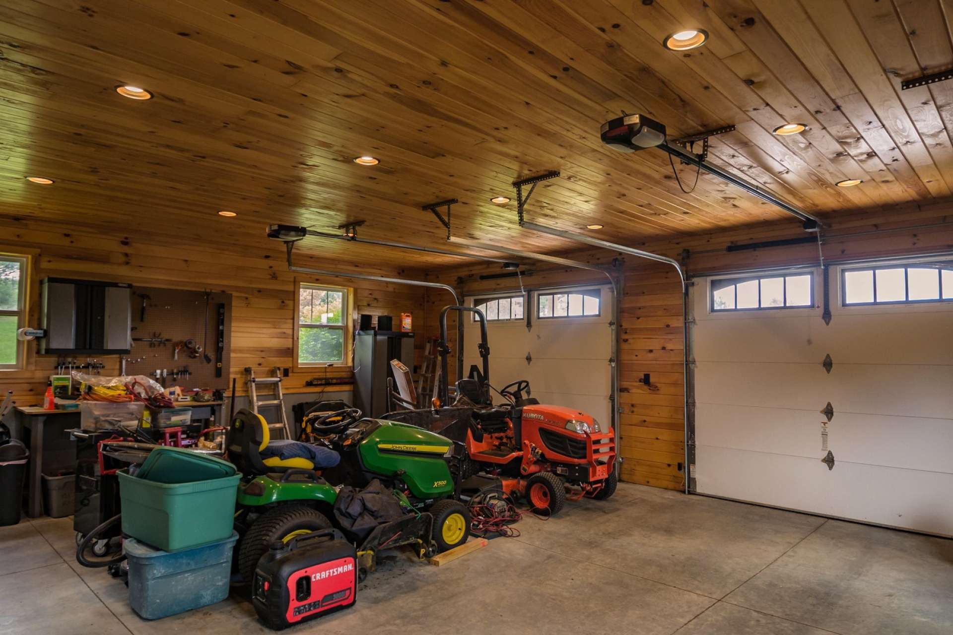 Plenty of room for additional storage for a workshop, or  outdoor equipment.