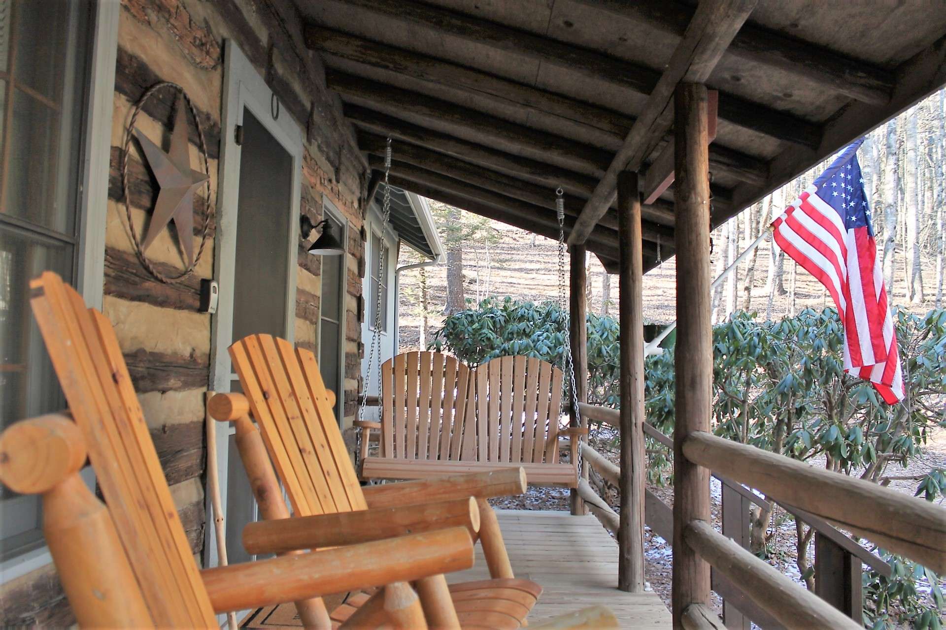 Relax and sit back on the covered front porch and catch up with your neighbors.