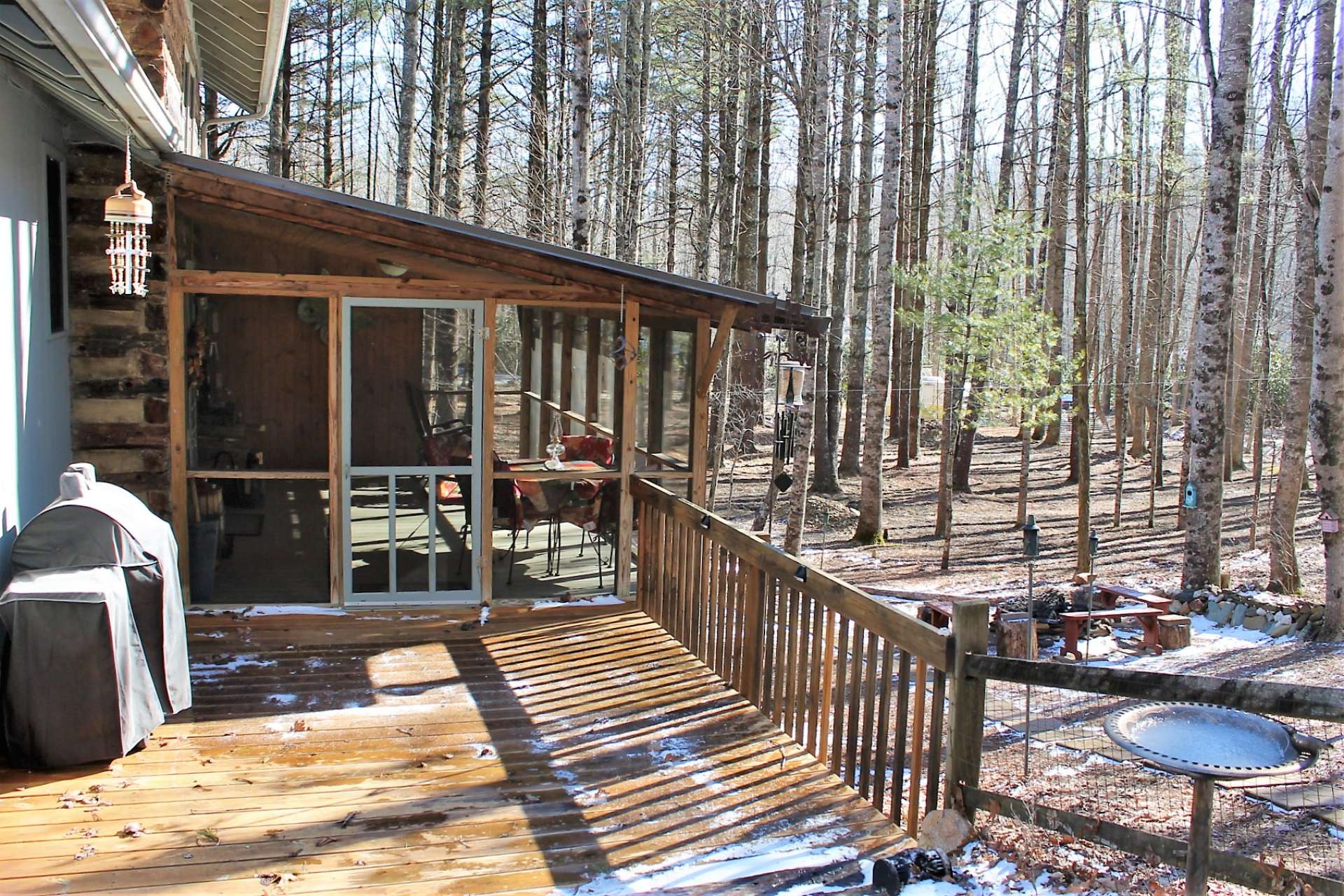 Entertain family and friends with a cookout on the open deck