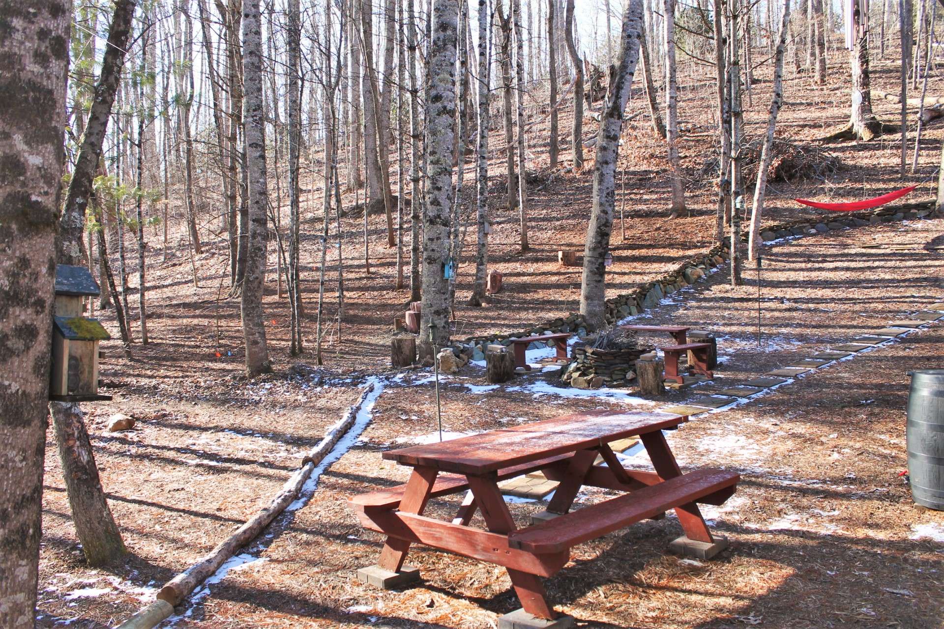 Picnic area and a firepit for toasting s'mores and making mountain memories.  Call for more information or an appointment to see listing D182.