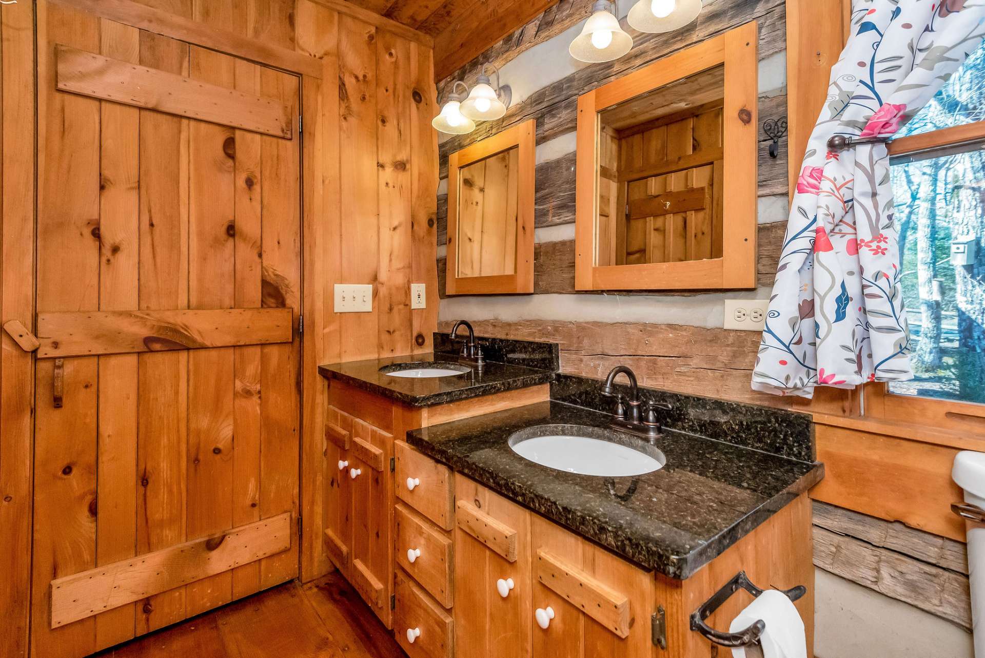 This bath is complete with generous closet space for additional storage.