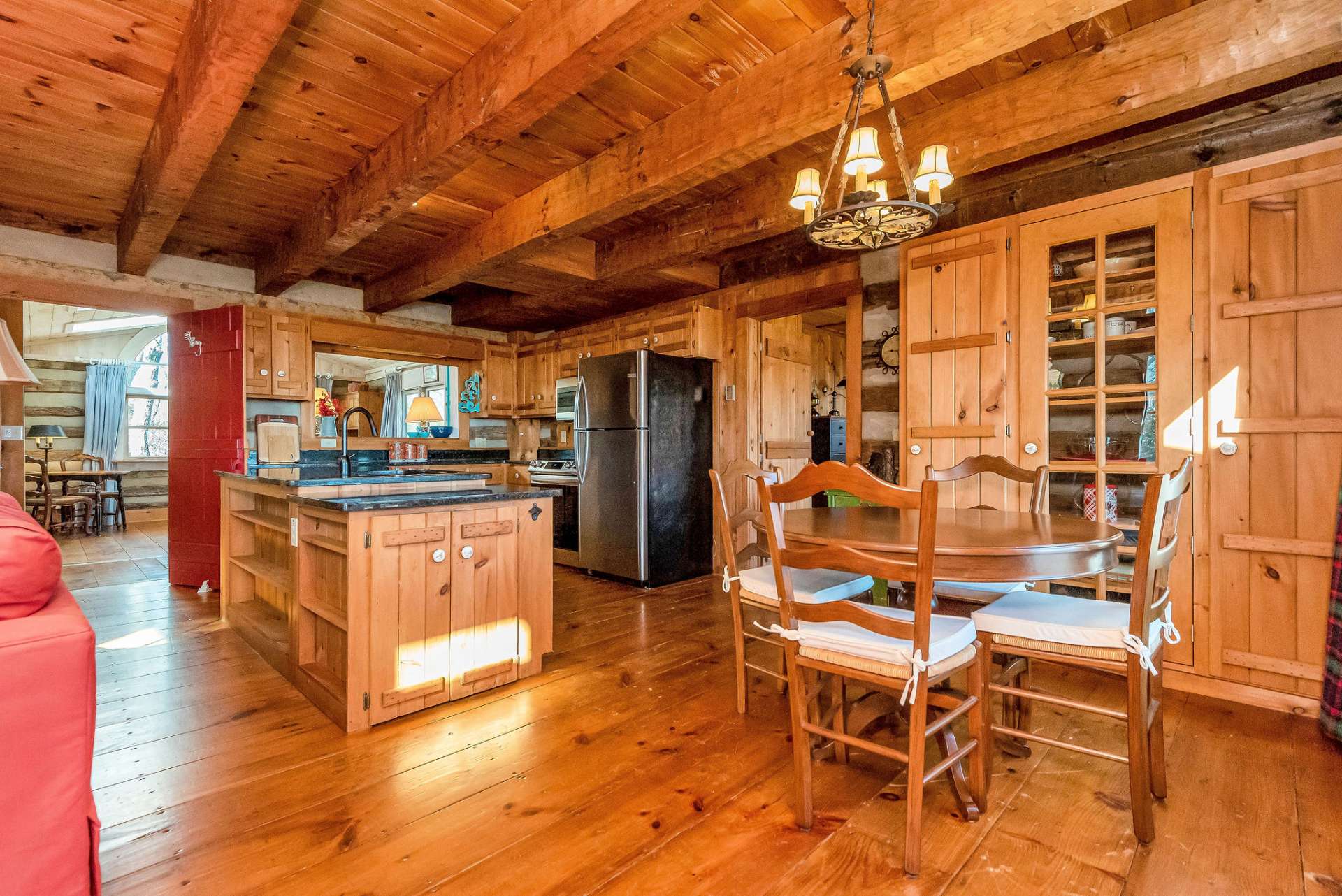 This home is adorned with custom built-ins throughout creating ample storage and charm.