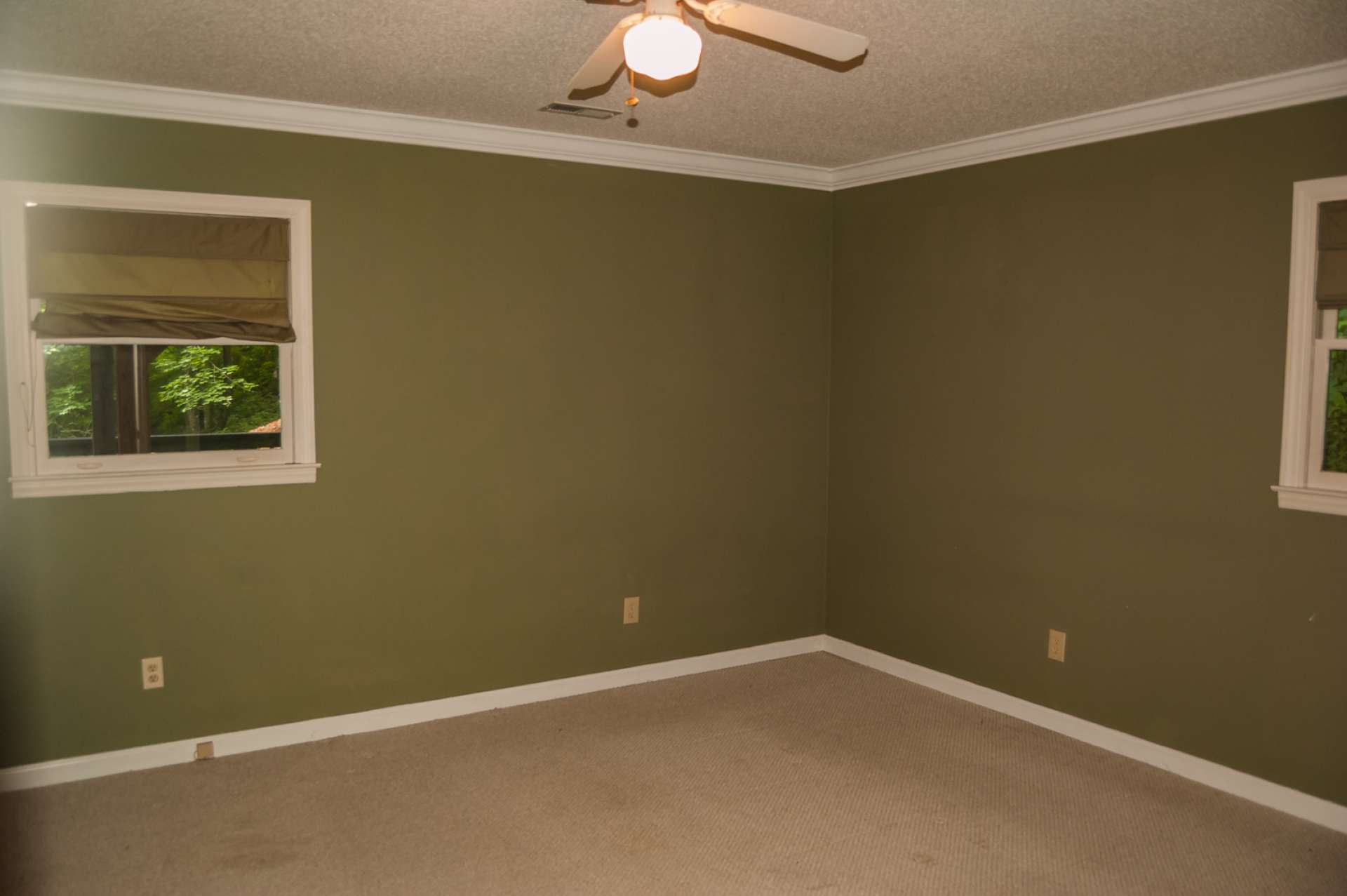 The master bedroom features a private master bath.