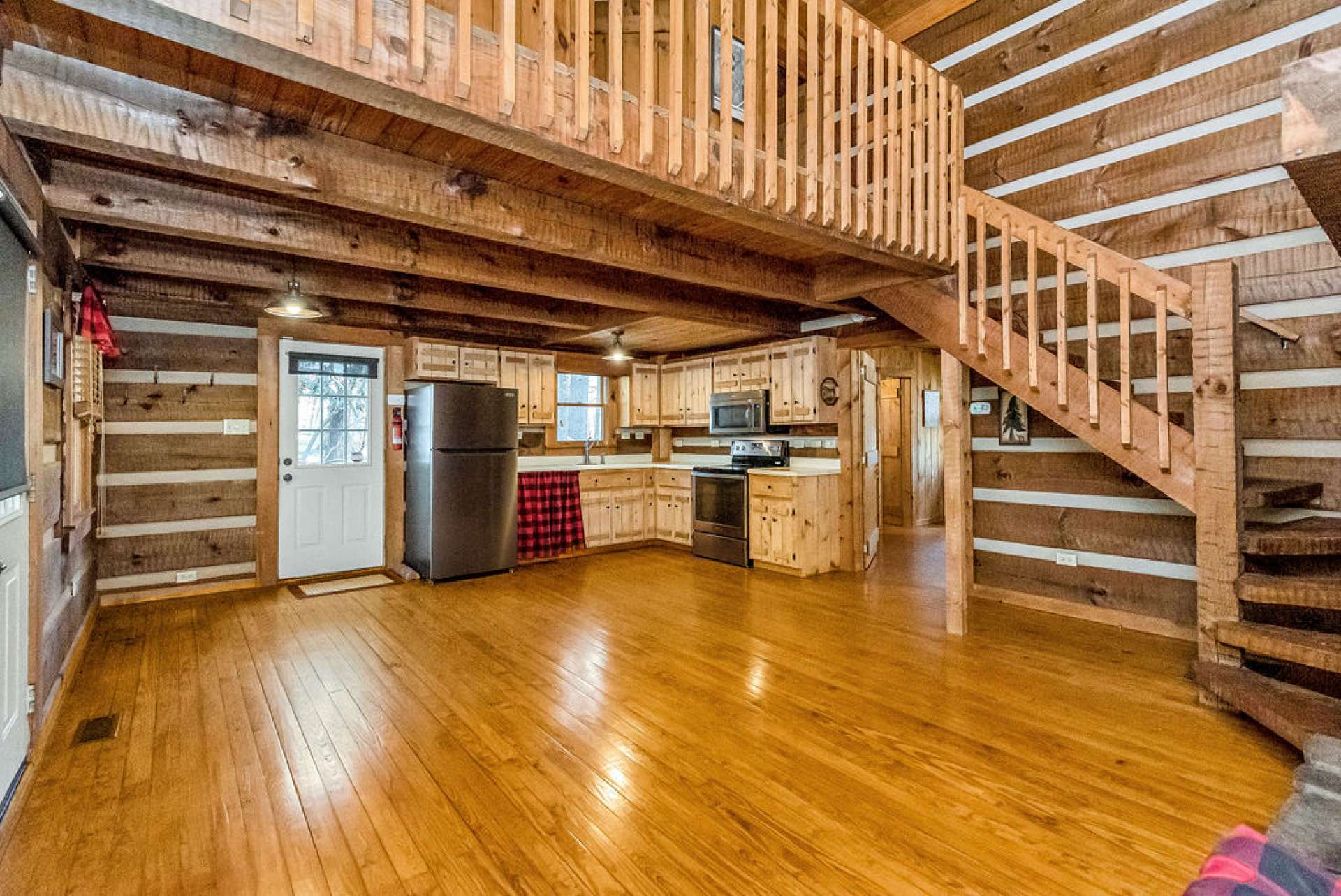 This home features wood floors throughout.