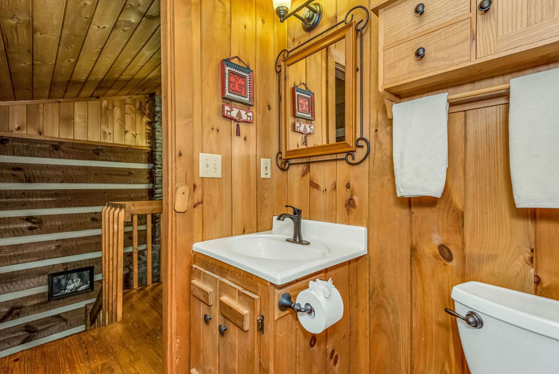 Your guests will appreciate the convenience of the nearby bathroom.
