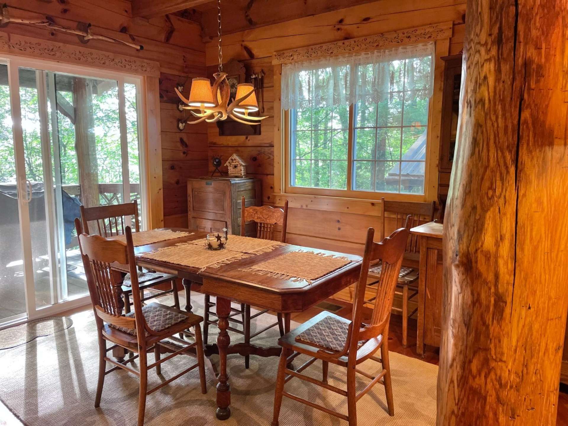 Dining Room leads to the back porch!