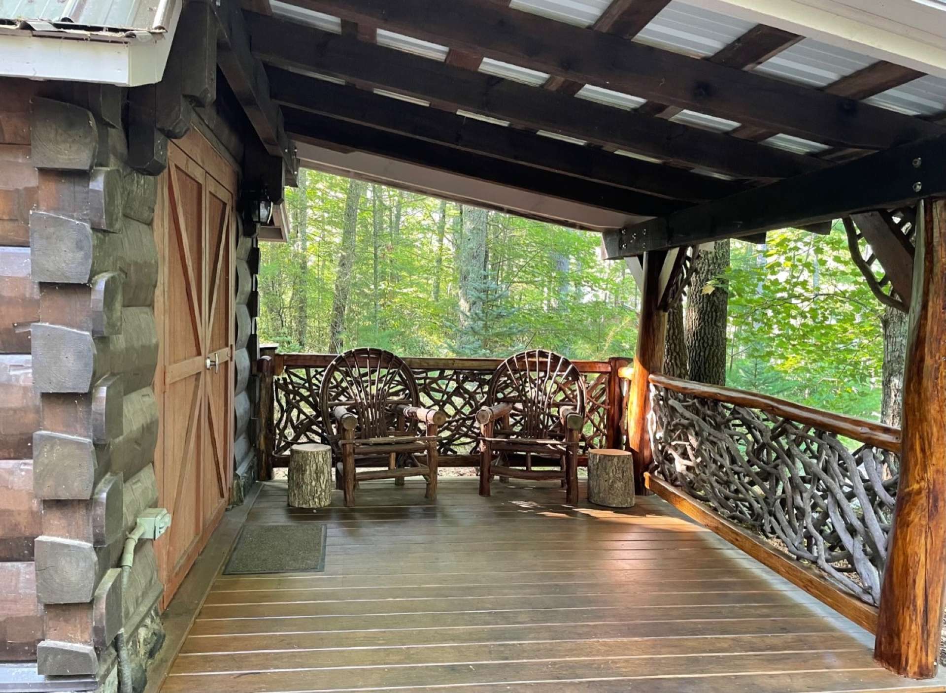 Covered Porch of Storage Shed!