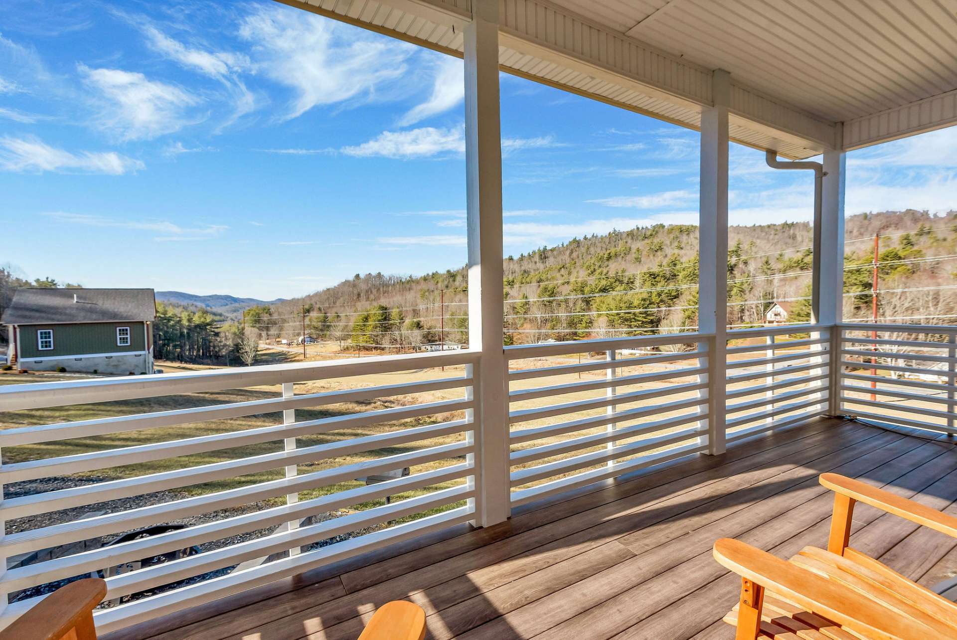 Enjoy your morning coffee with a mountain view.