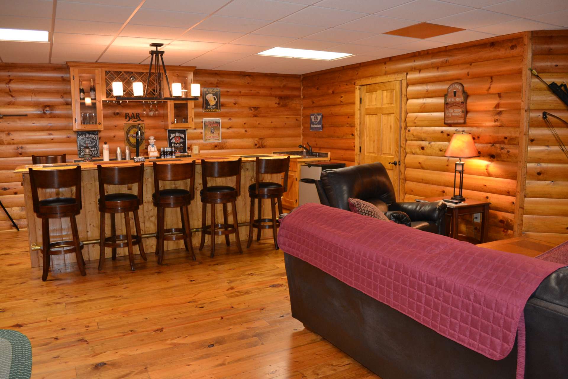 The lower level is truly an entertainer's dream and the perfect "Man Cave."