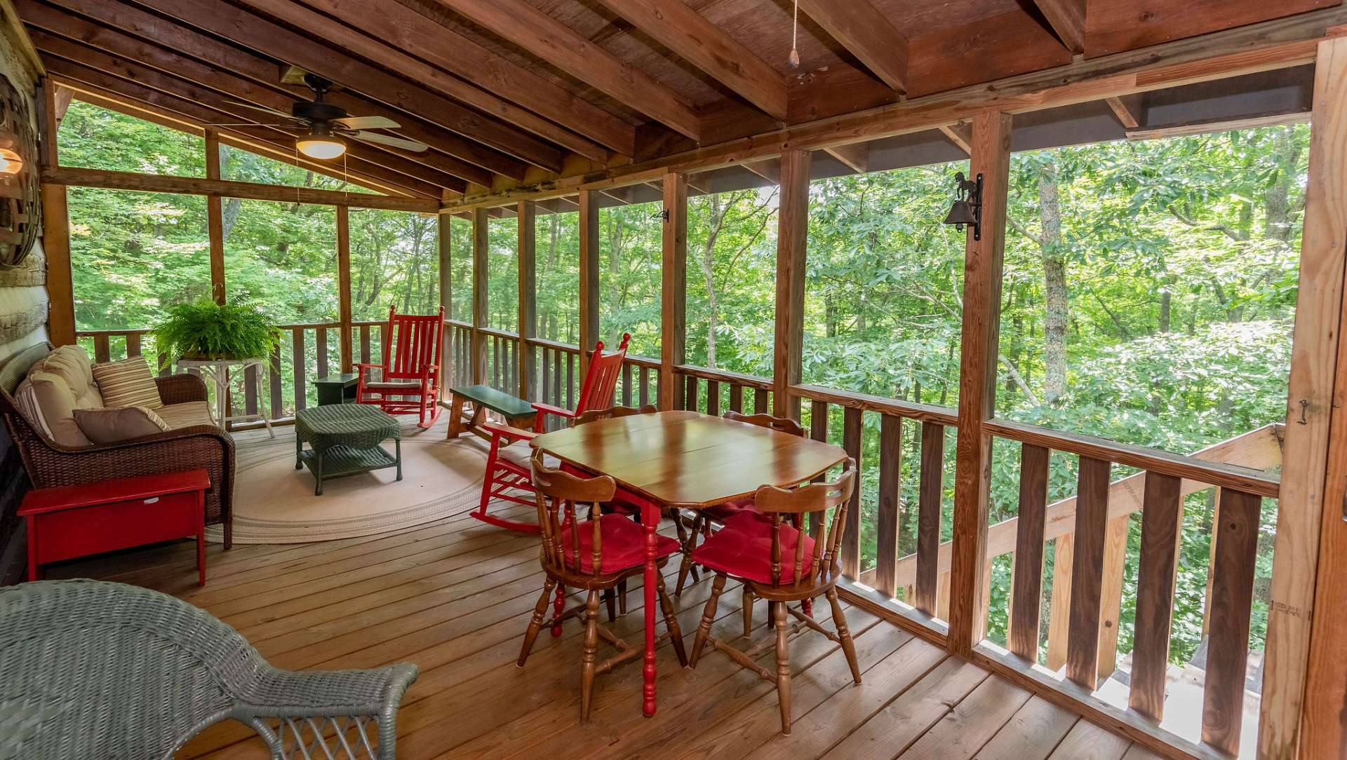 With an elevation over 4000 feet, this cabin enjoys cool summer breezes.