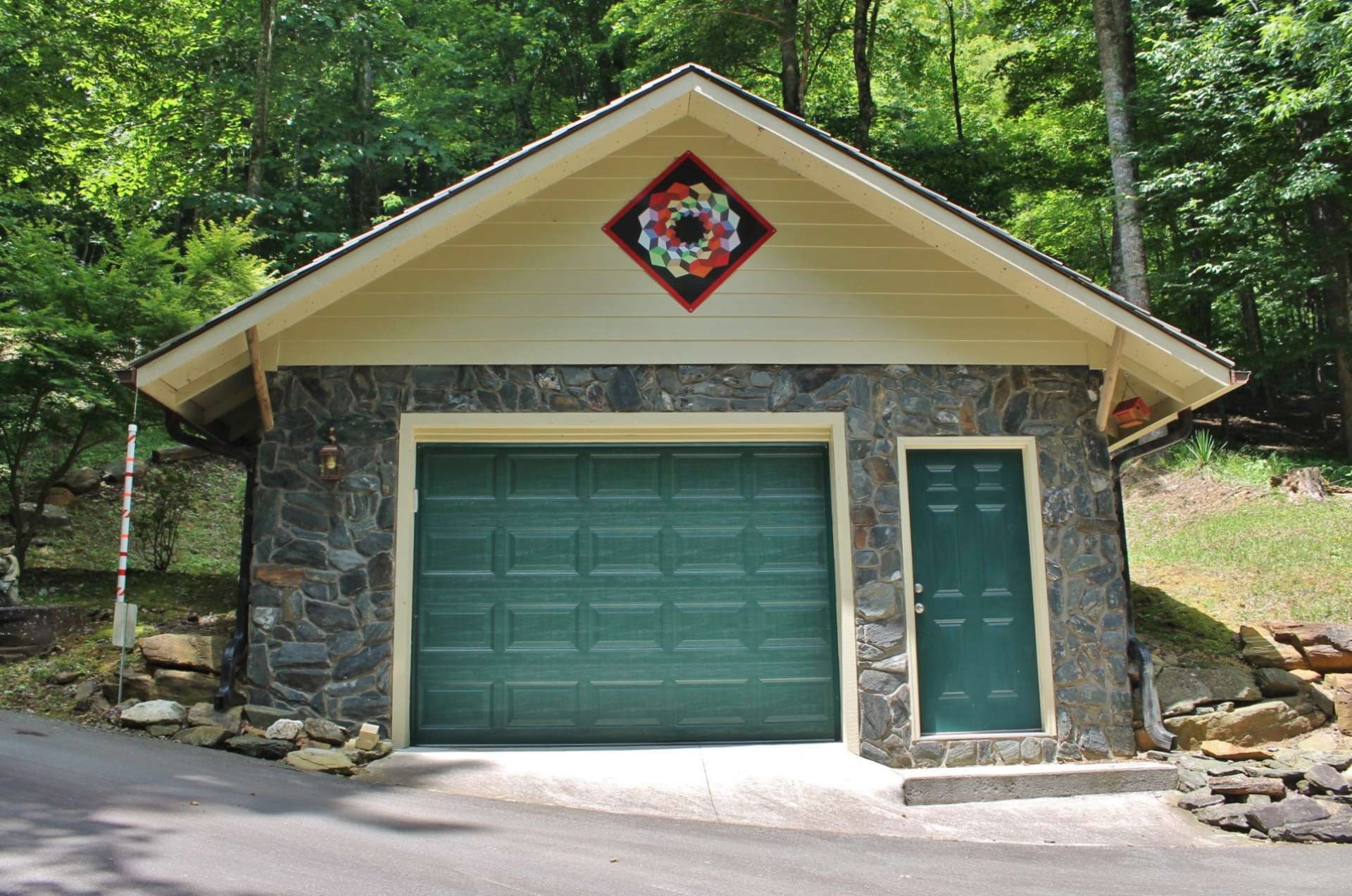 This detached garage is perfect for storing mountain toys such as bikes, kayaks, and ATVs.