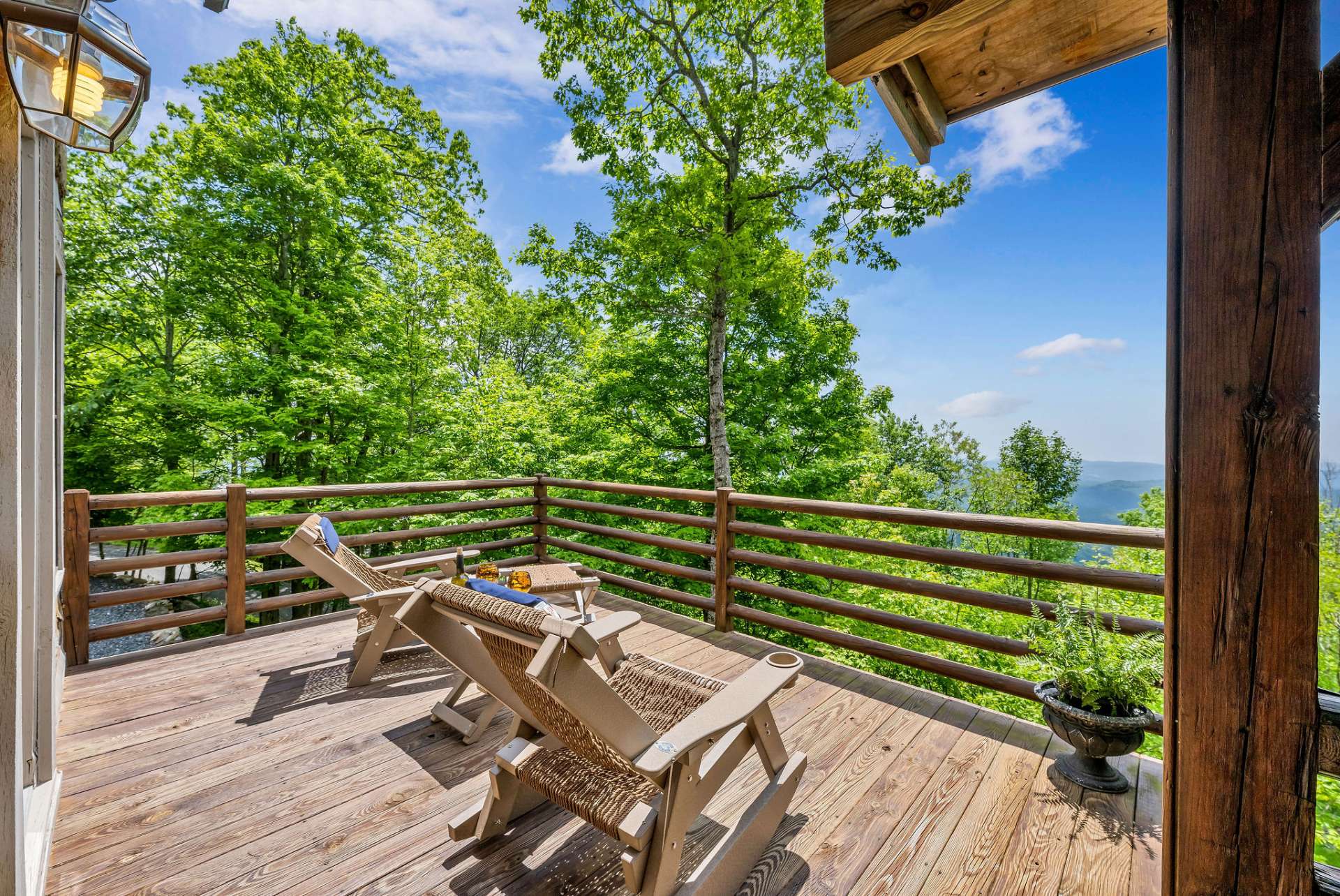 Lounge on the sun deck off the primary bedroom, where you can watch the ever-changing sky and seasons.