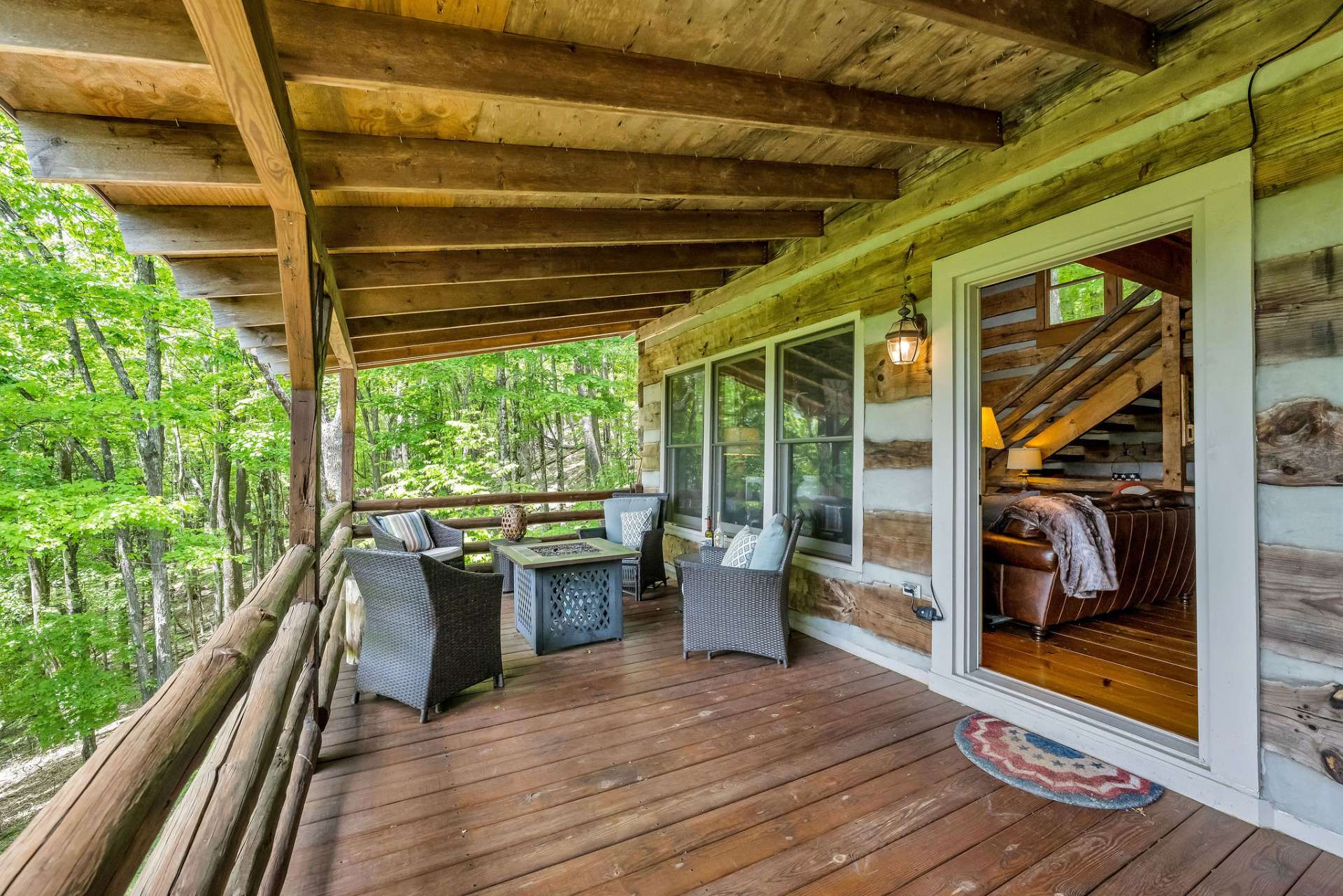 The great room opens up to a spacious covered deck that expands your living and entertaining space.