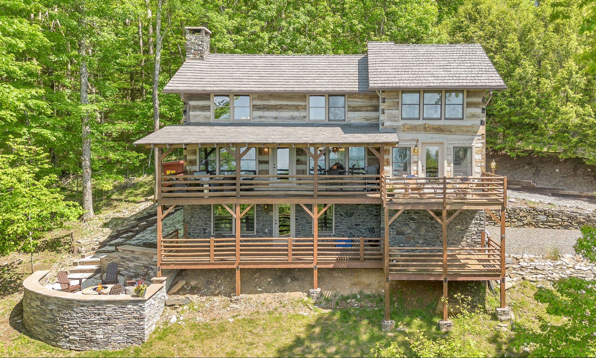 Stonebridge Log Home Southern Ashe County NC Mountains