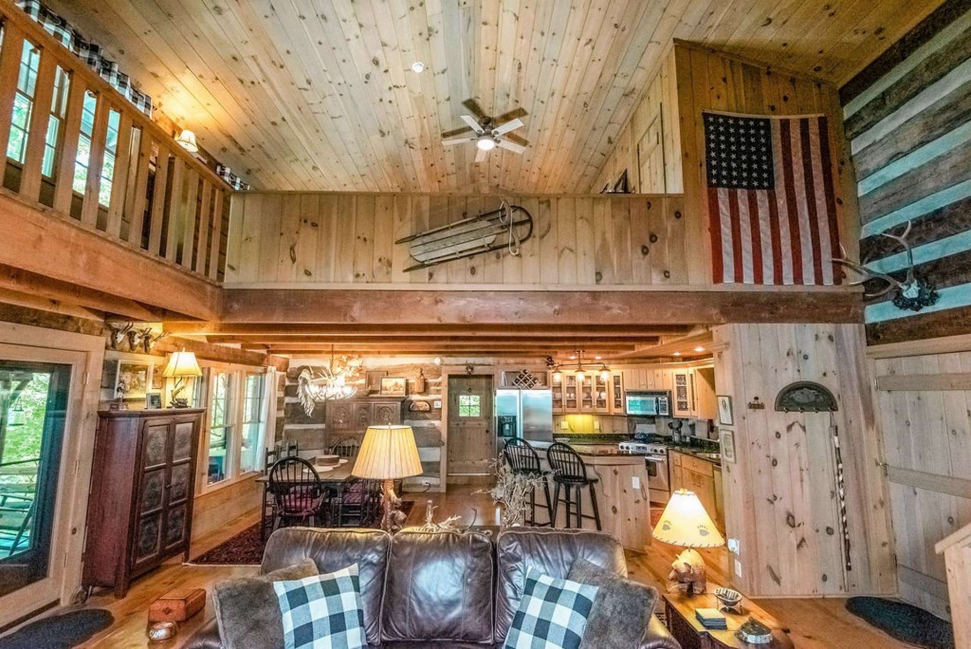The open concept of this home is perfect for being together in the mountains with family, friends, or just your sweetie.