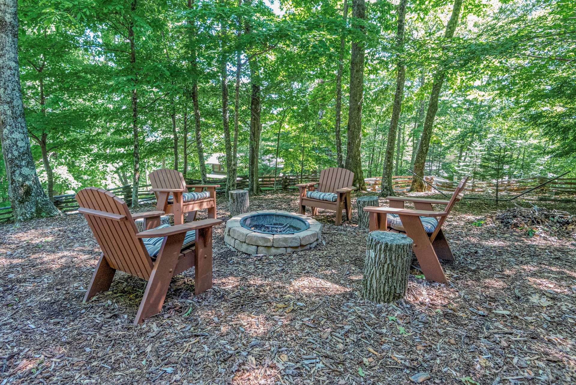Sit and relax by the fire pit area located in the fenced in back yard. Get your ghost stories ready, and bring plenty of marshmallows.