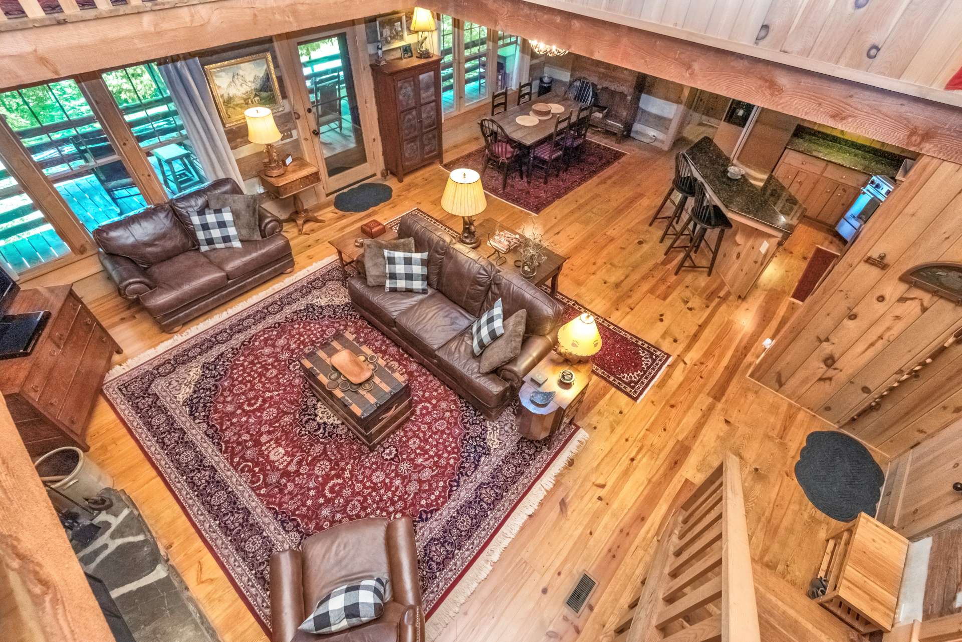 Your heart will feel full looking down at your family and friends spending time together in your mountain cabin.