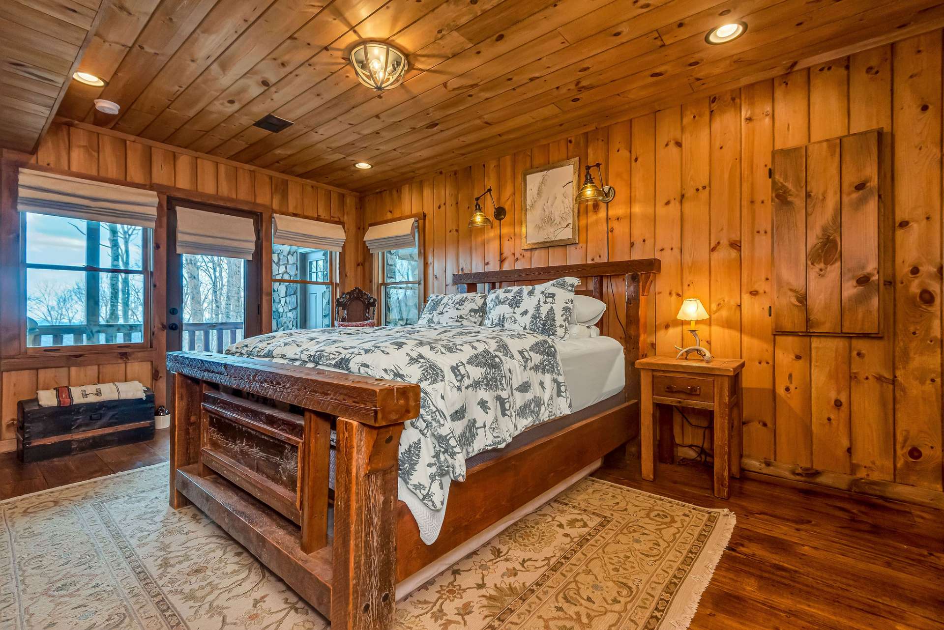 Guests can sleep in style and step out onto the deck to enjoy a cascade of mountain tops or a starry night sky.