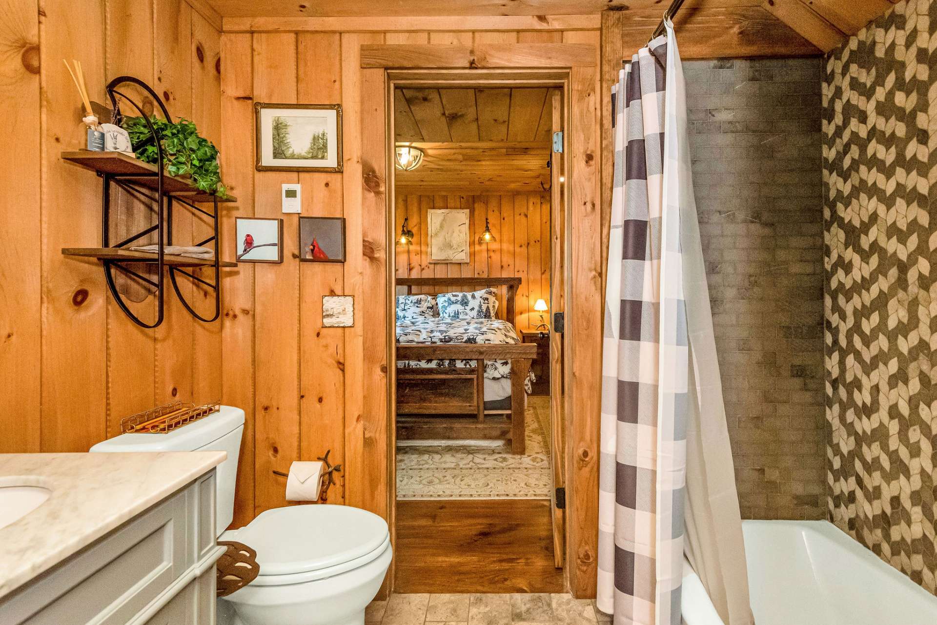 Each of the 3 baths offers exquisite tile work and maximizes the rustic charm of this home.