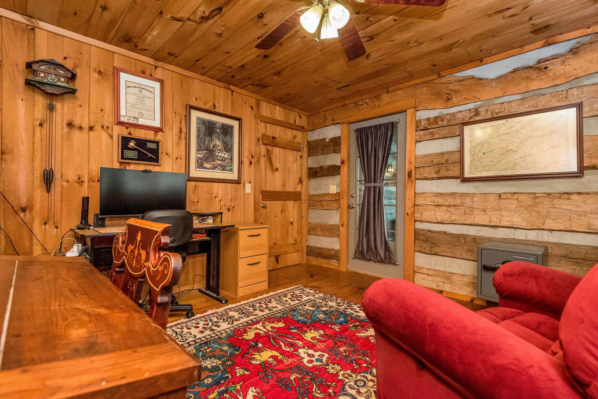 This door leads to the outdoor living area for additional access and flow.