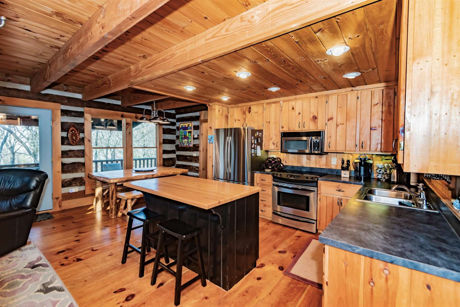 Kitchen has been upgraded with stainless steel appliances