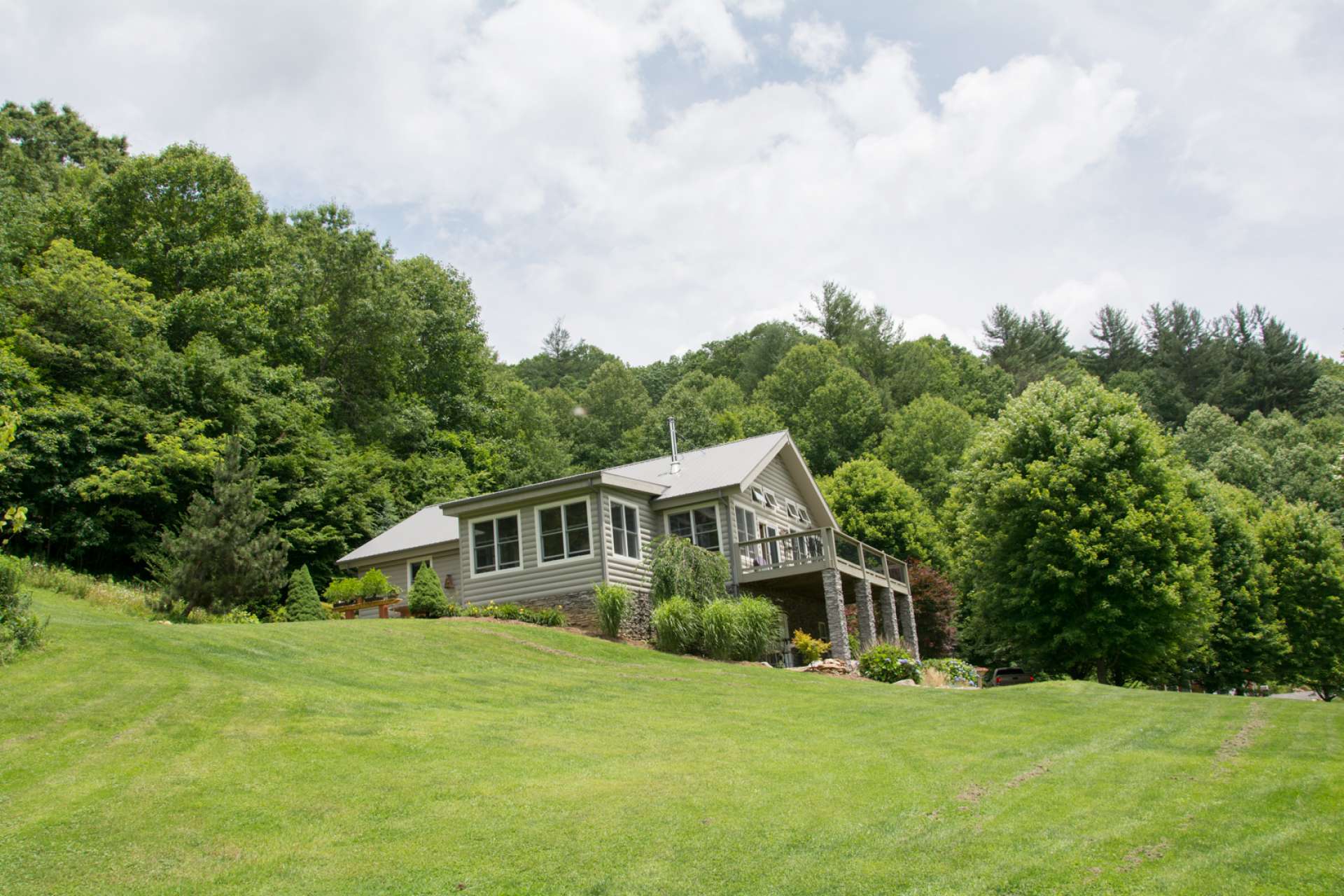 This is the view of the main home from the guest house.