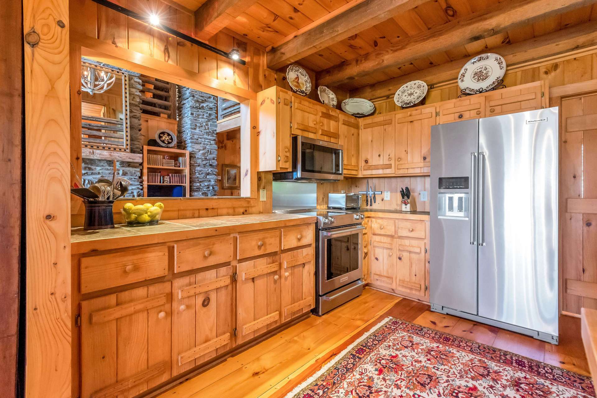 Large opening between kitchen and living area is a great feature for those who like to cook and entertain at the same time.