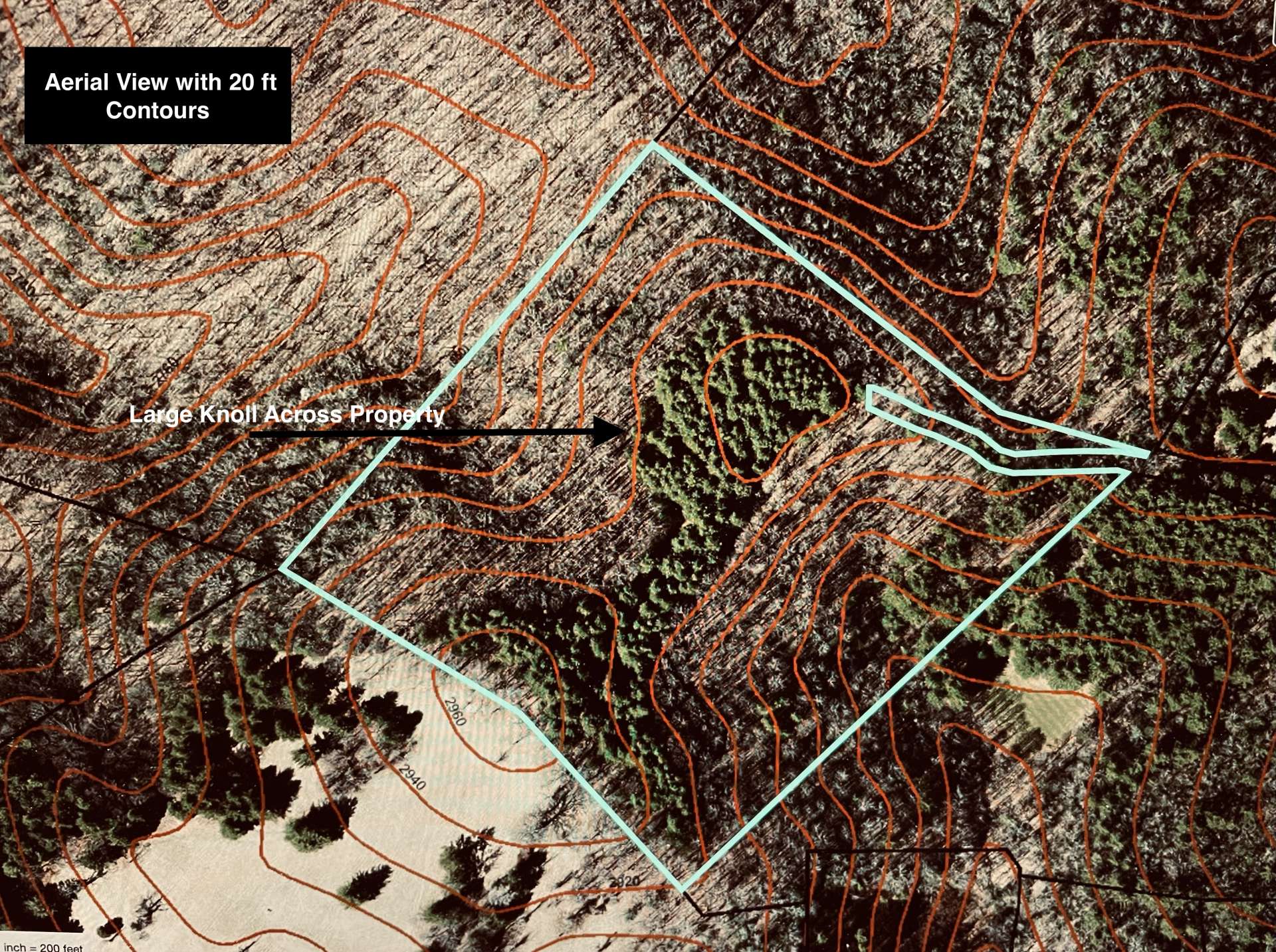 Aerial View with Contours.