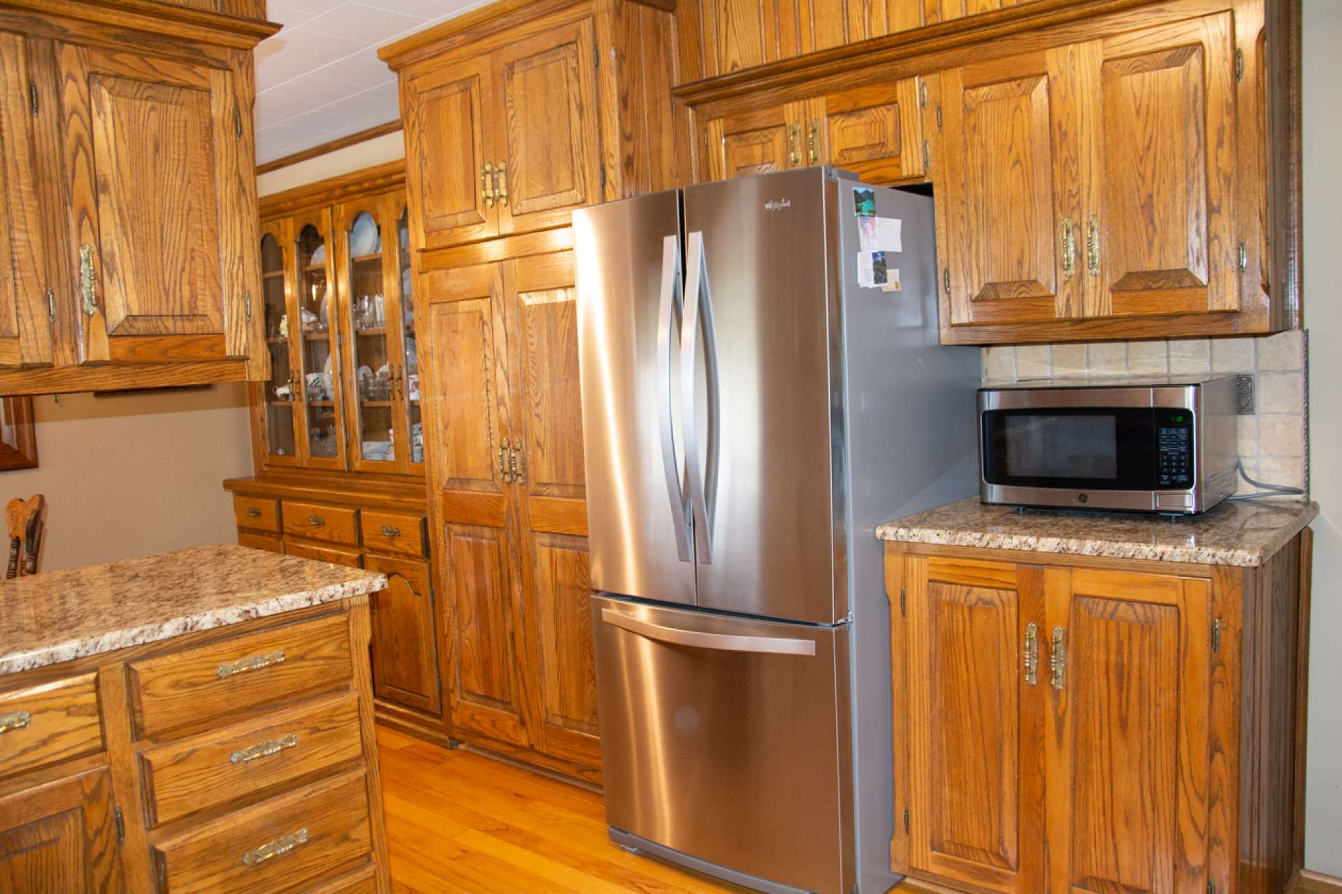 Abundant cabinet space provides plenty of storage.