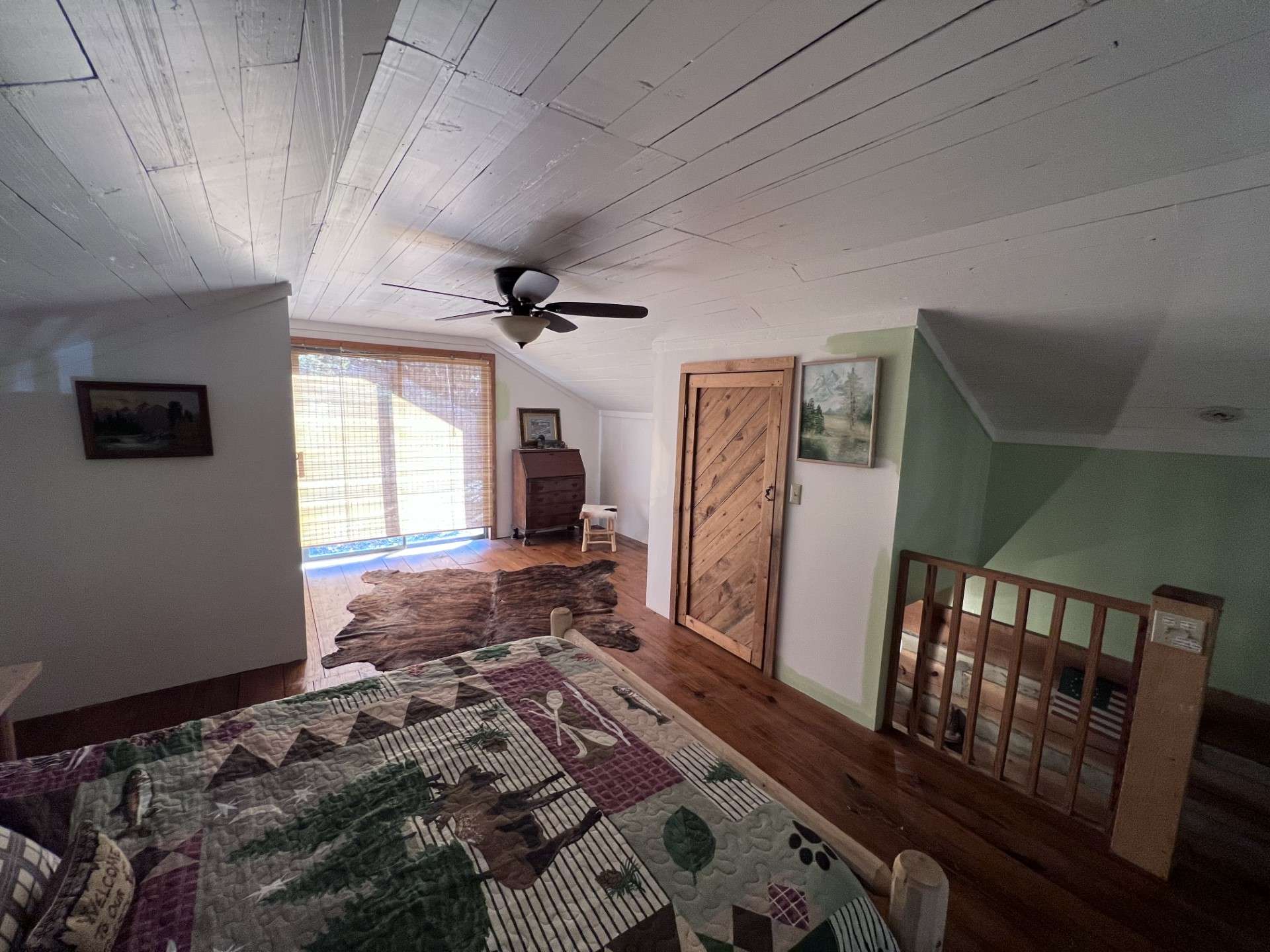 Large sliding doors in loft bedroom