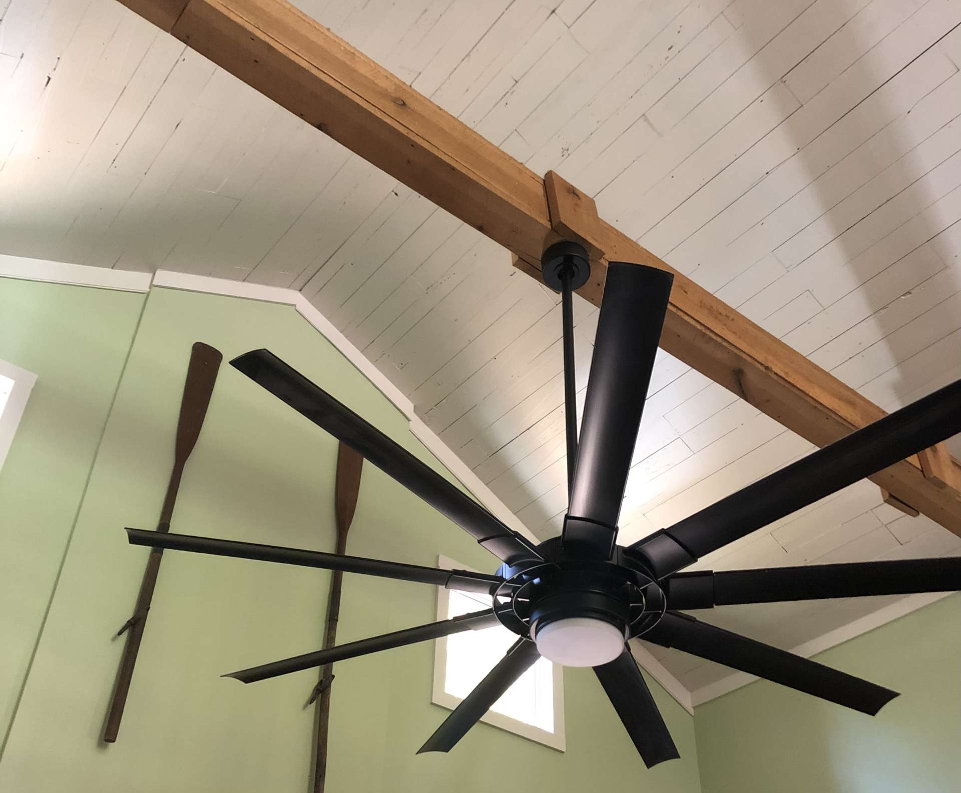 Vaulted ceiling in living area