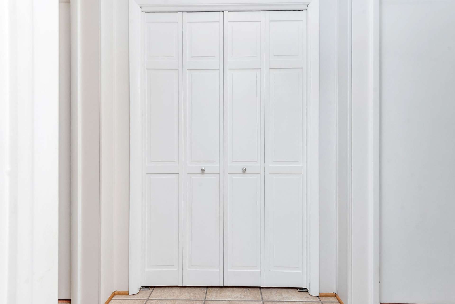 Large storage closet with shelving.