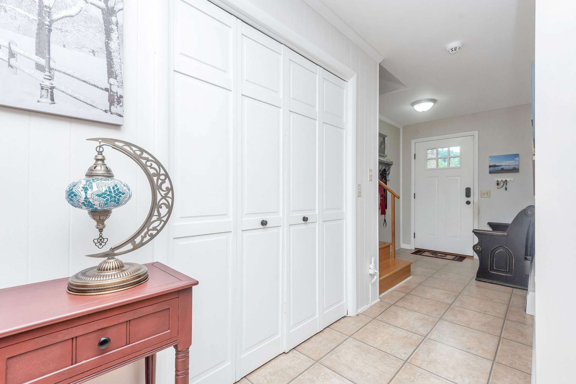 One of two large storage closets