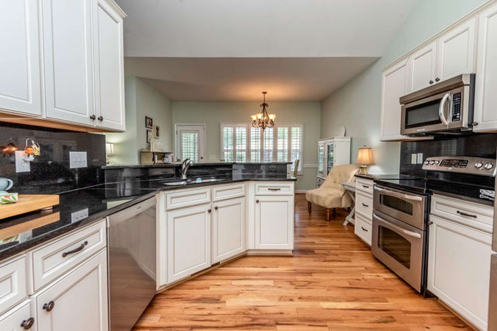 Beautiful kitchen with plenty of work and storage space.