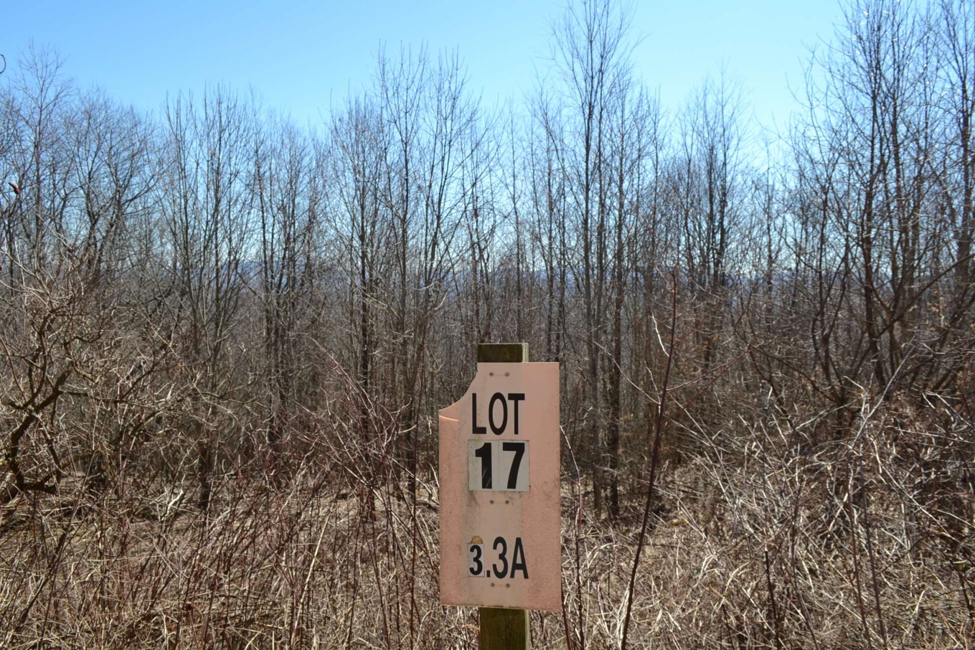 Lot 17 is comprised of 3.26 acres of Native hardwoods and mountain foliage. SOLD