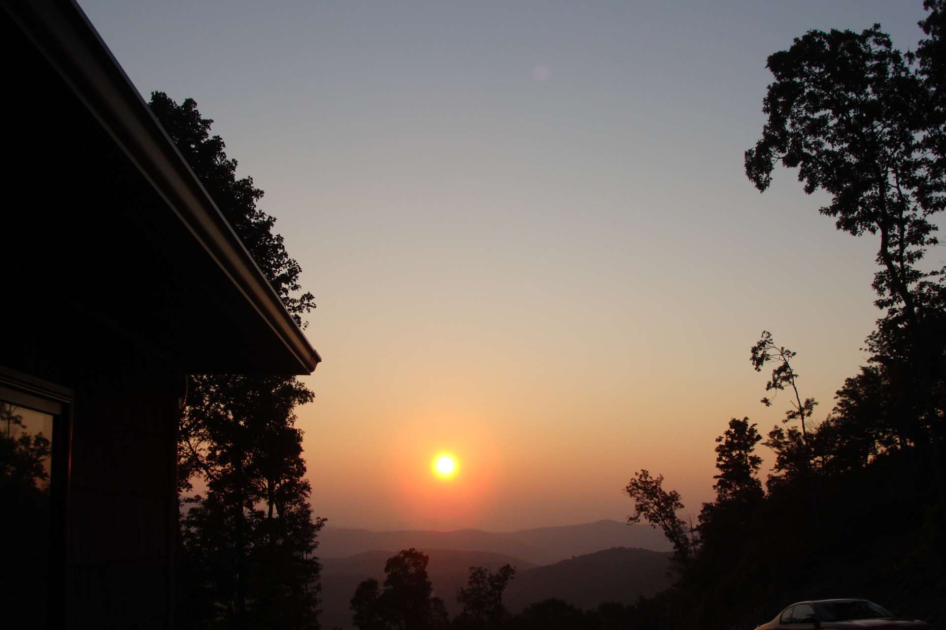 Sunset view from the adjoining lot 8.